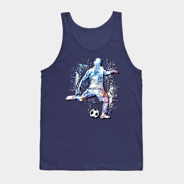 Soccer - Goal - Soccer Player Blue Tank Top by BabyYodaSticker